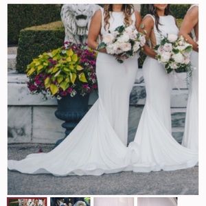 Jovani white backless dress